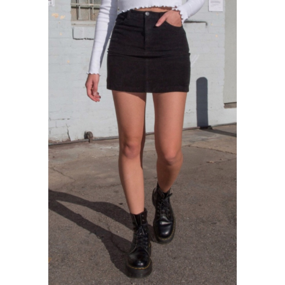 Plum Purple Corduroy Mini Skirt